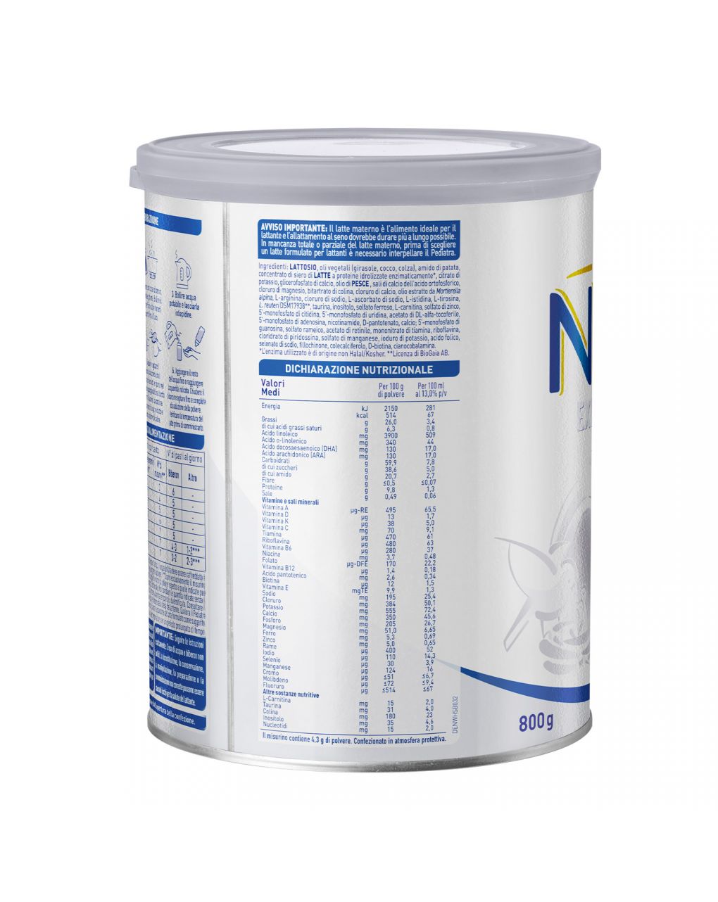 Latte nidina anti-rigurgito 1 polvere 800g - nestlè