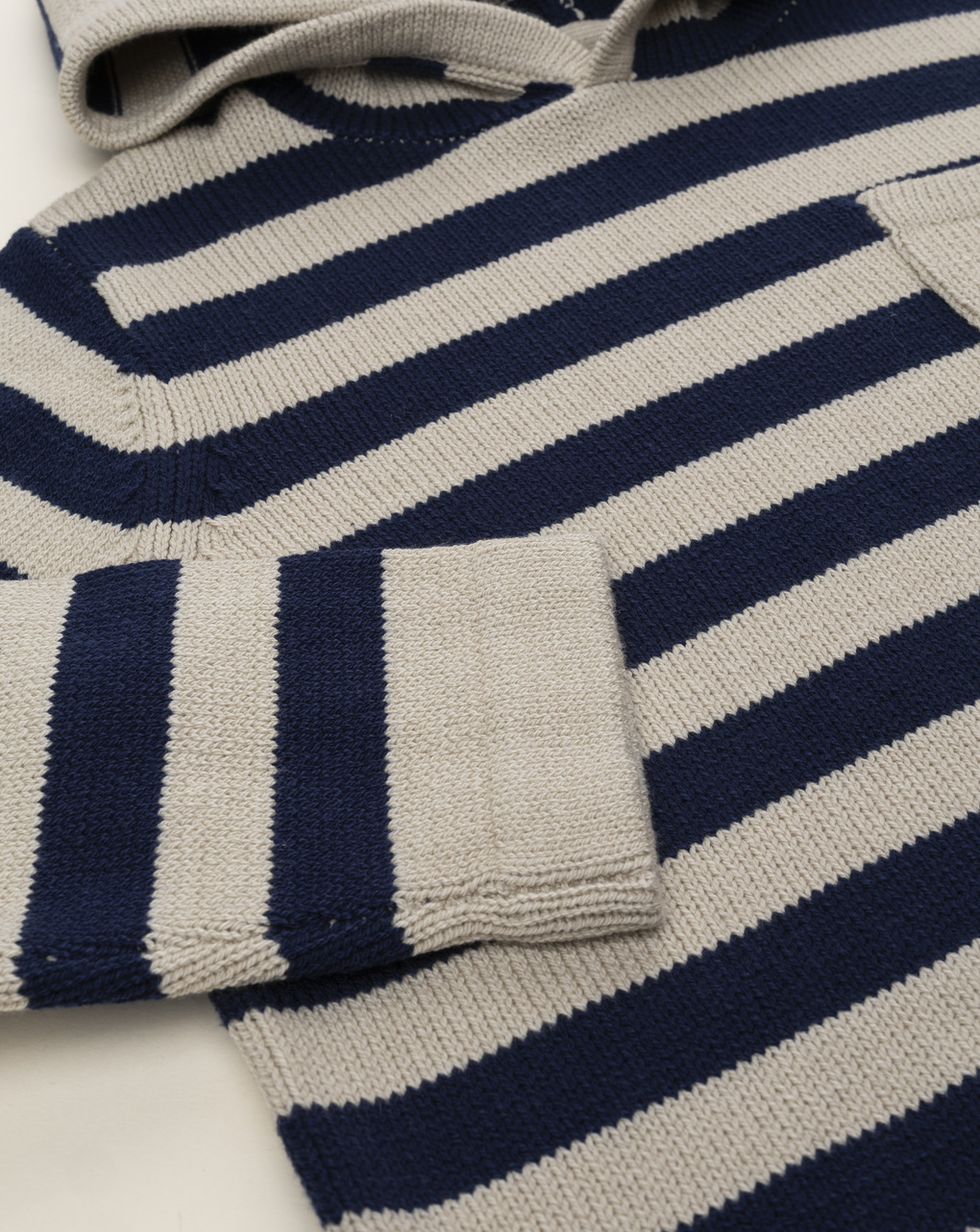 Felpa bimbo rigata blu/beige