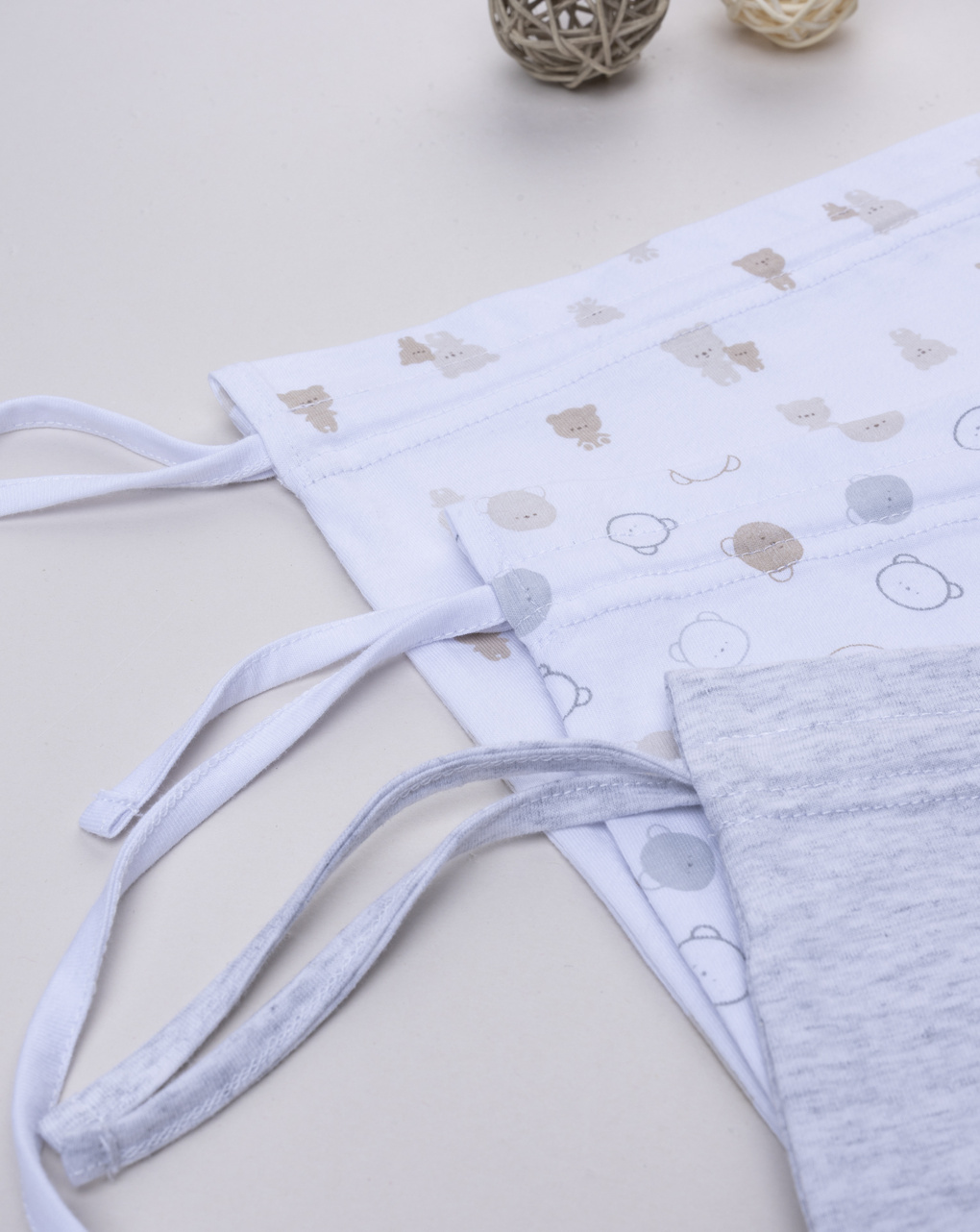 Pack 3 buste primi cambi grigio/bianco