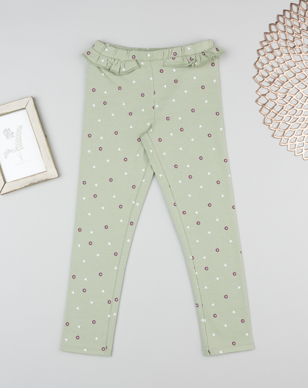 Legging bimba verde allover