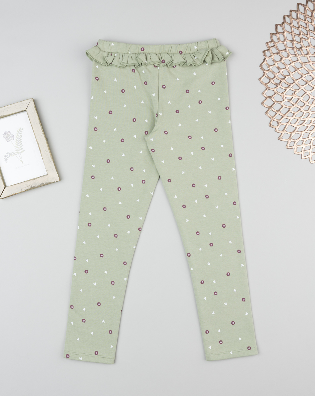 Legging bimba verde allover