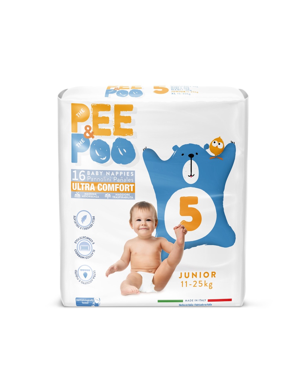 Pannolini ultra confort junior tg5 16 pz pee&poo