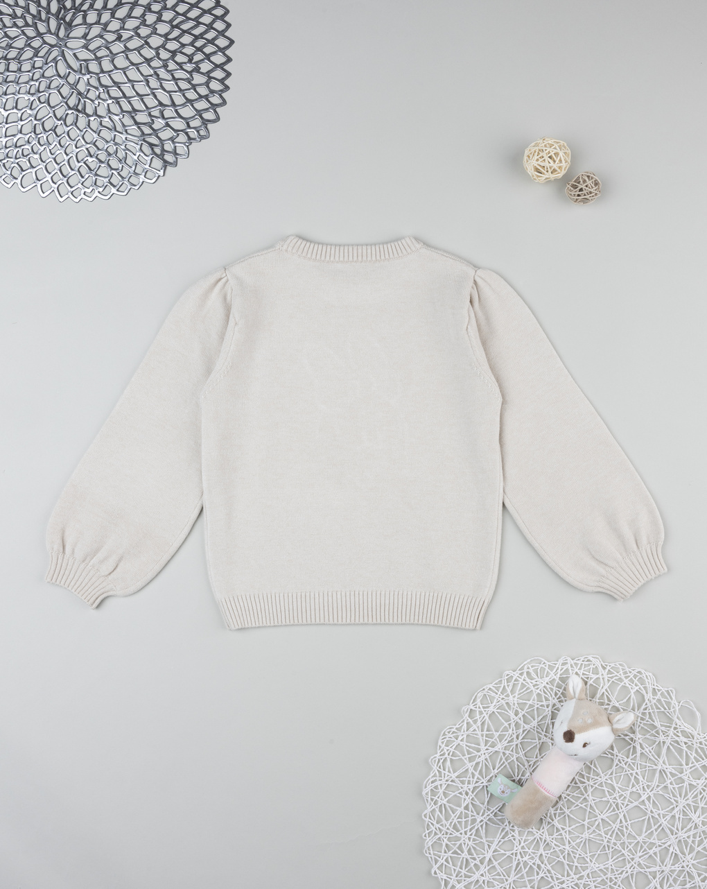 Maglione bambina beige minnie