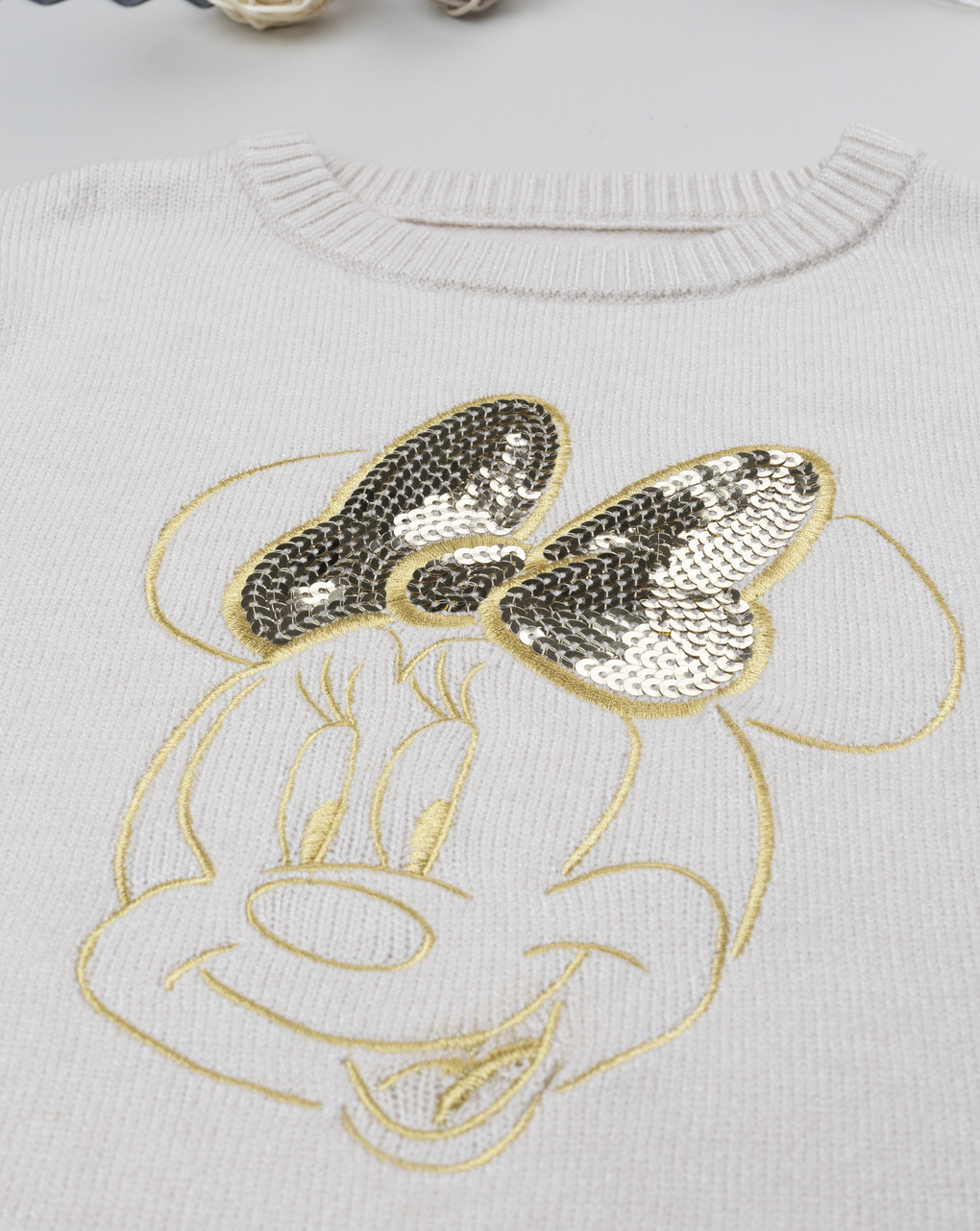 Maglione bambina beige minnie