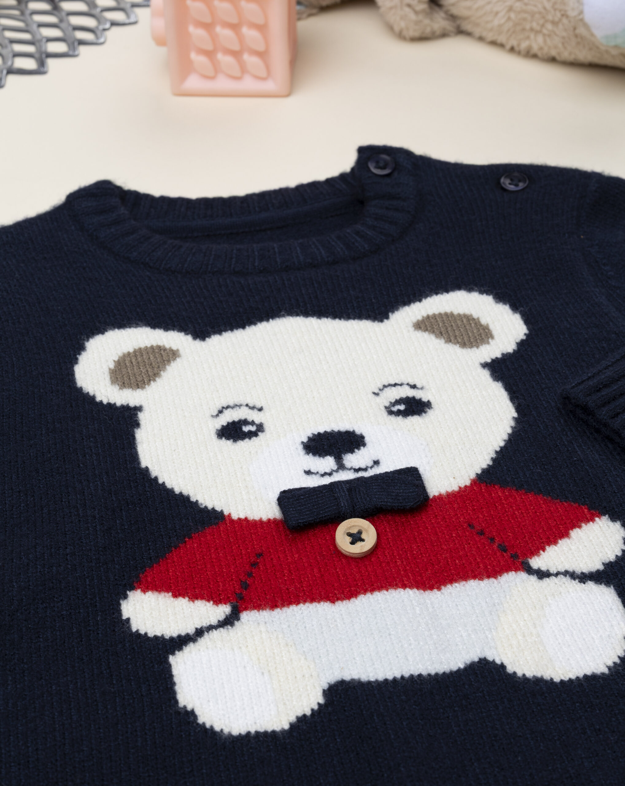 Maglia bimbo blu teddy