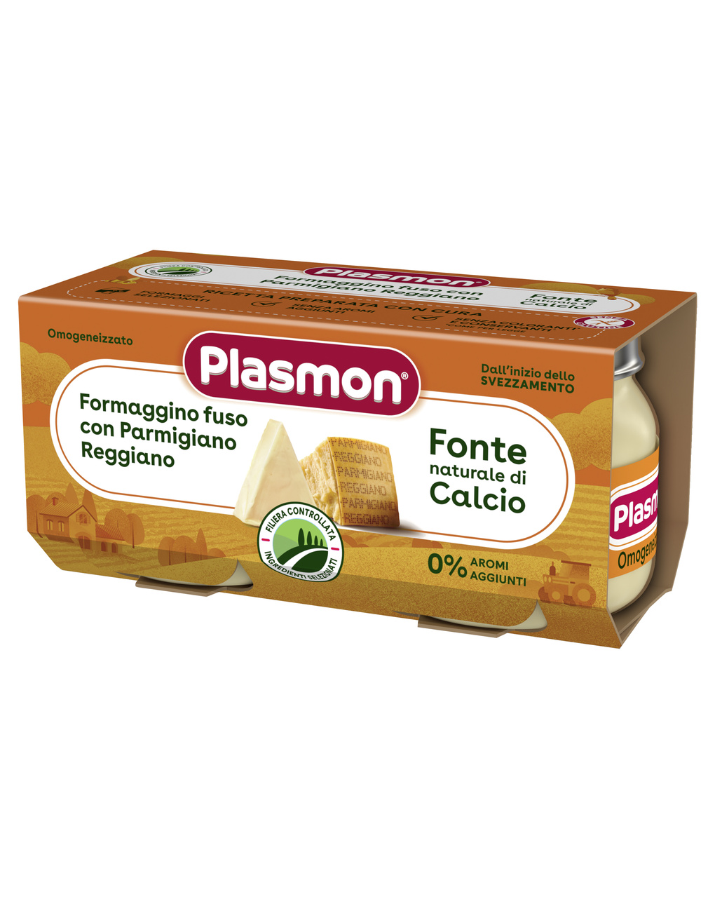 Omogeneizzato formaggino fuso e parmigiano 2x80g - plasmon
