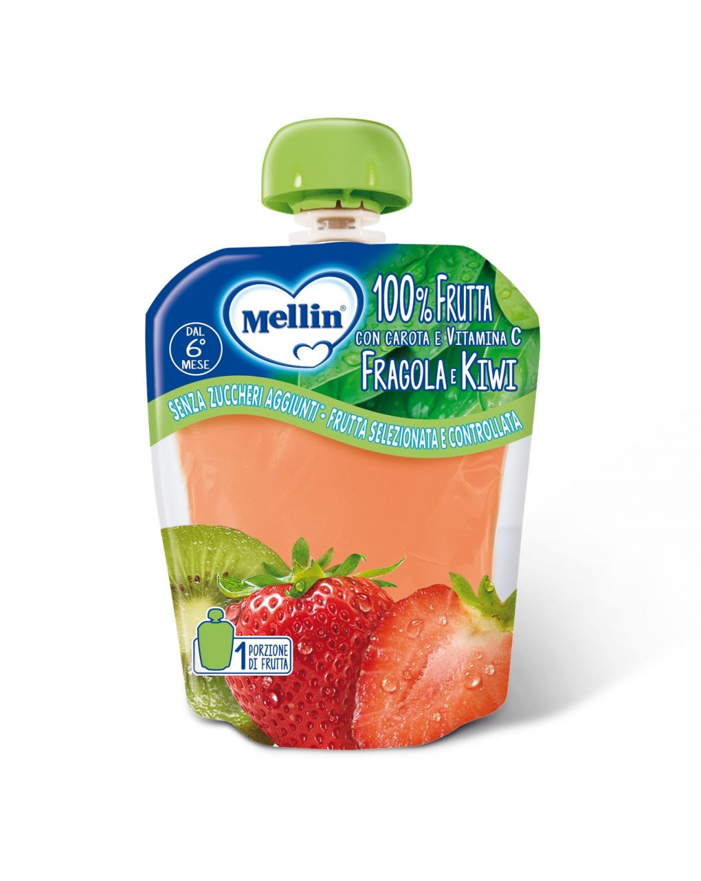 Pouch fragola kiwi 90g - mellin