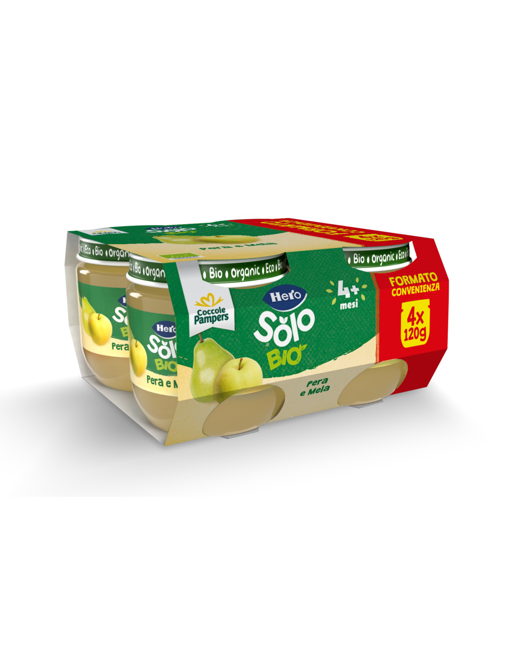 Omogeneizzato solo pera mela 4x120g - hero