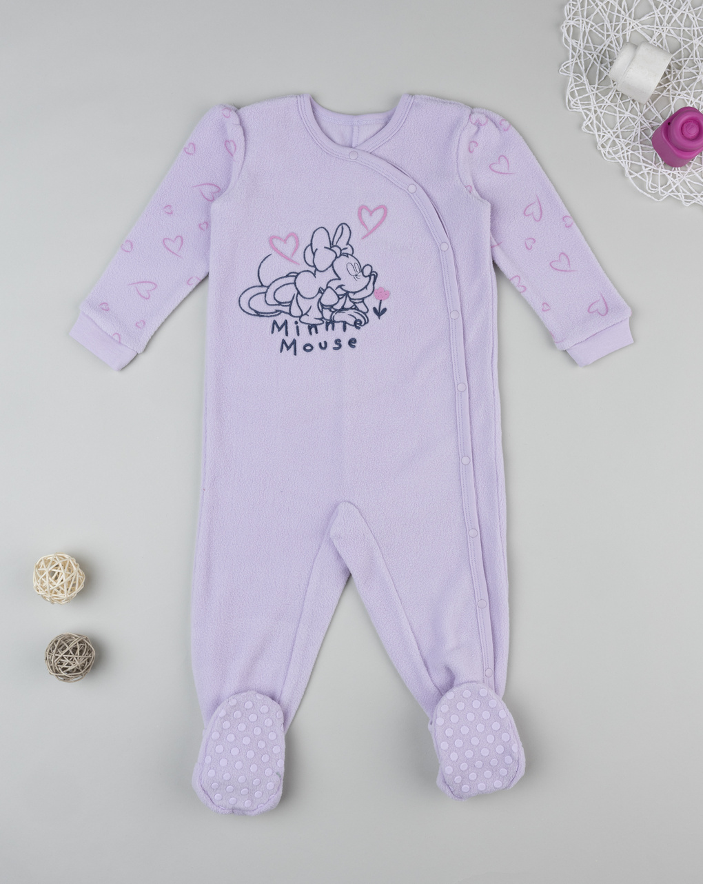 Pigiamone bimba lilla con stampa