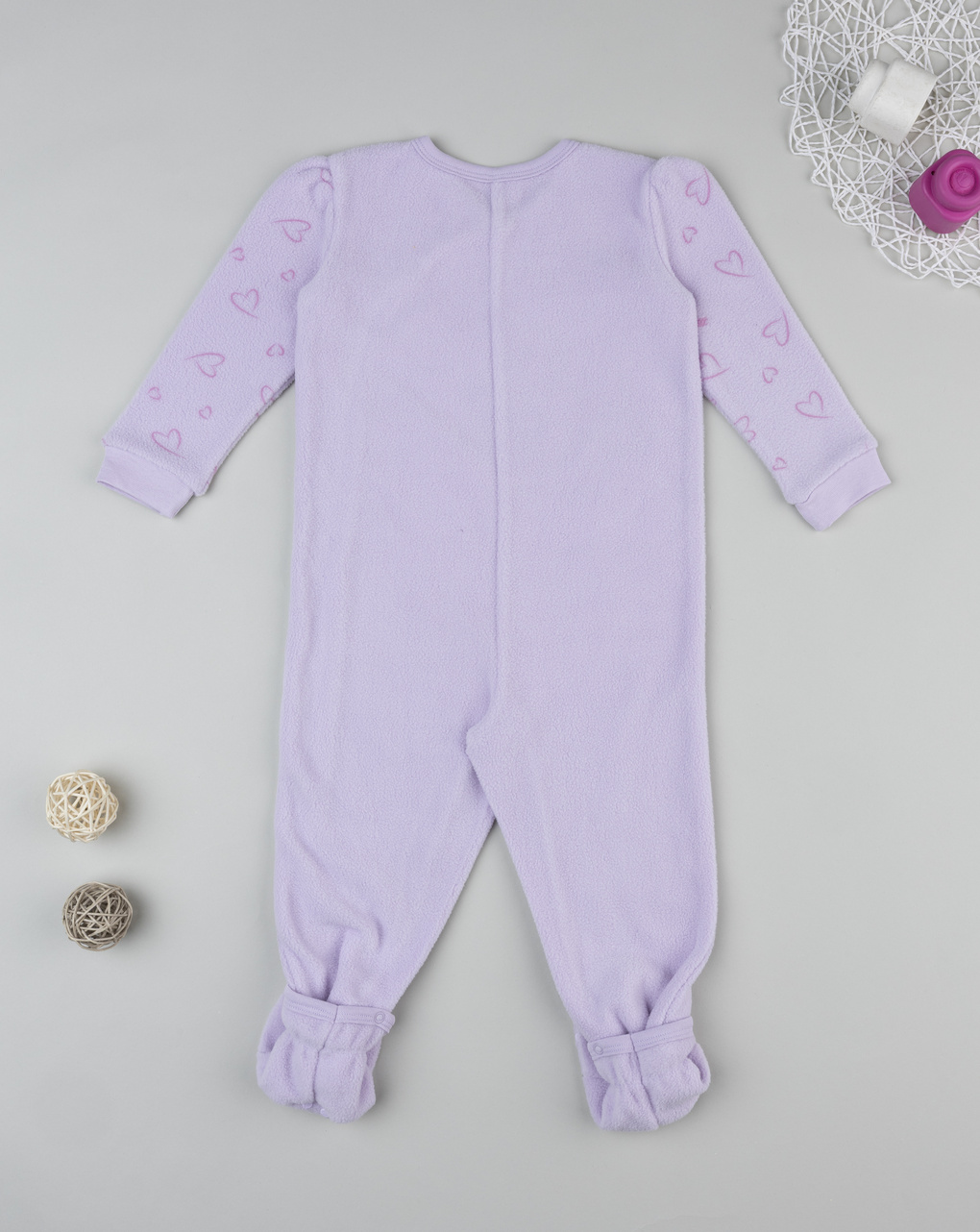 Pigiamone bimba lilla con stampa