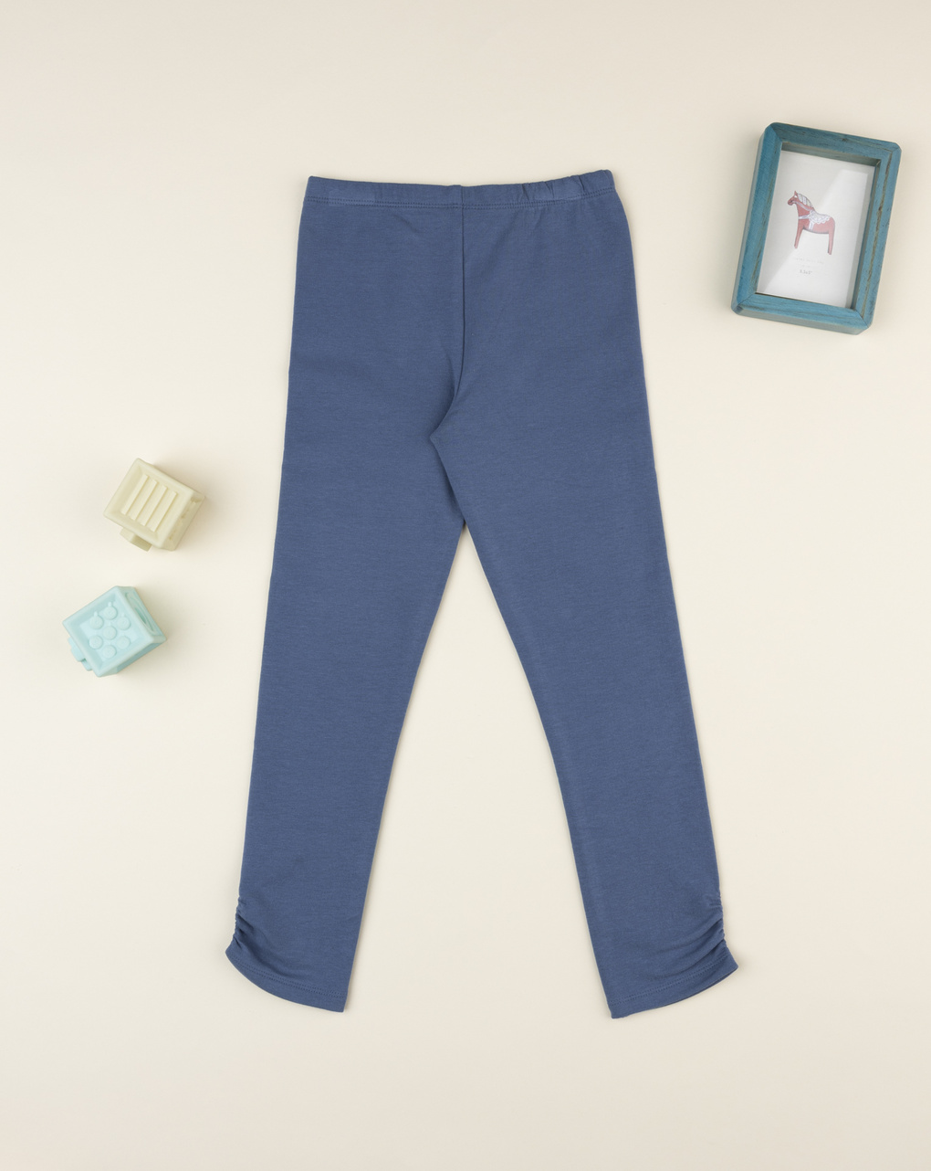 Legging bimba blu con stampa