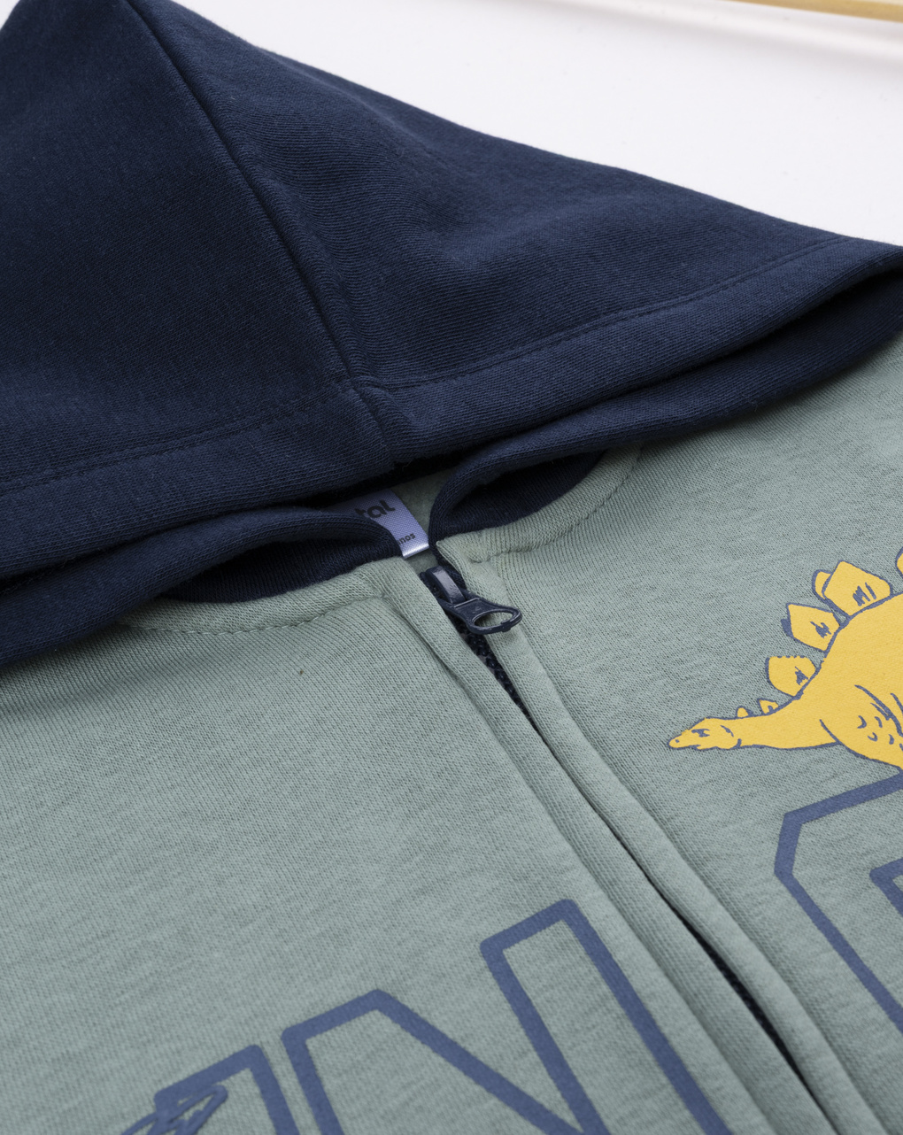 Felpa bimbo blu/verde "dinos"