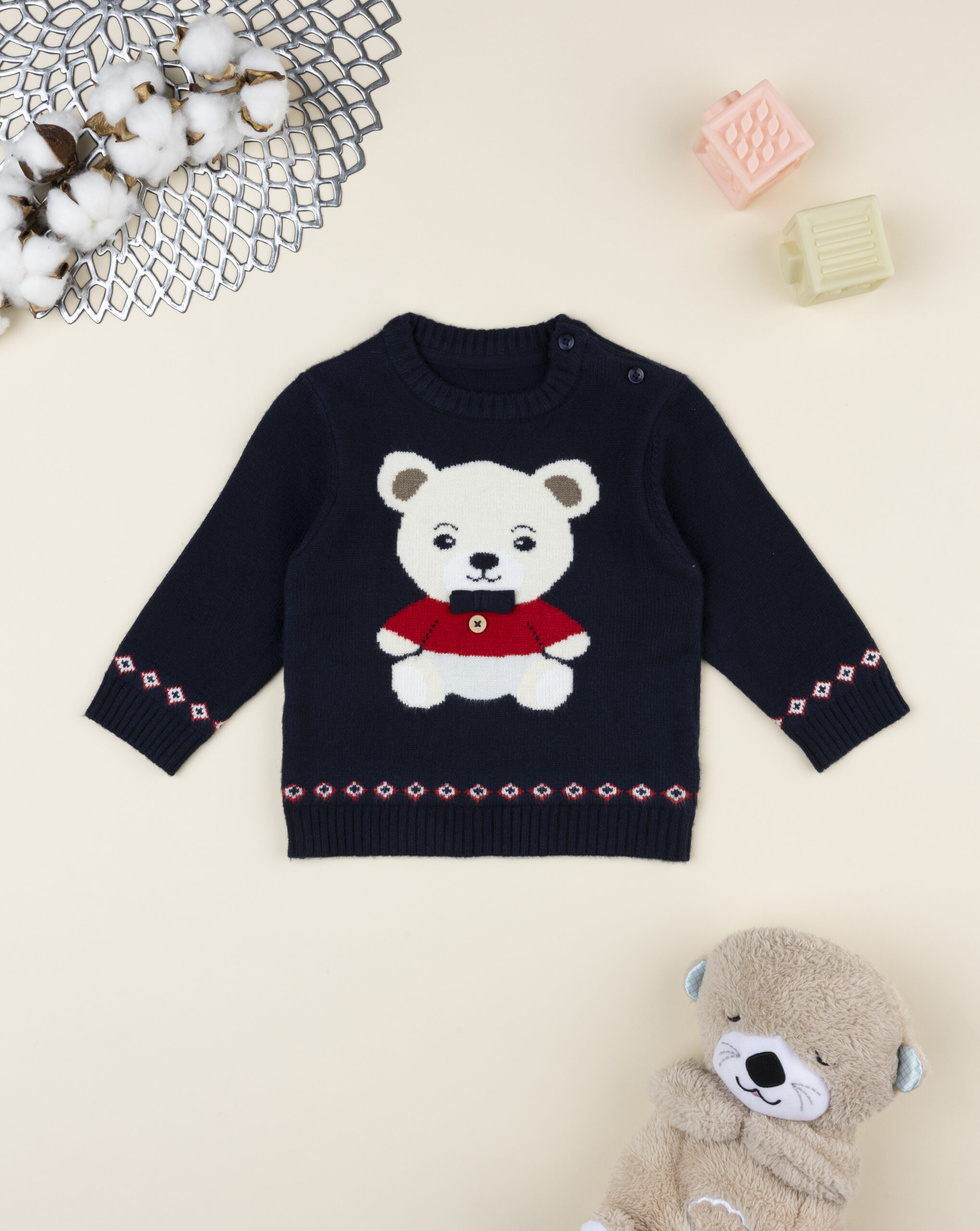 Maglia bimbo blu teddy