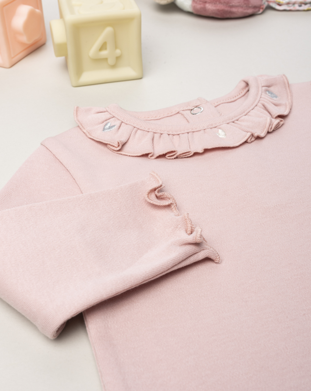 T-shirt bimba rosa manica lunga
