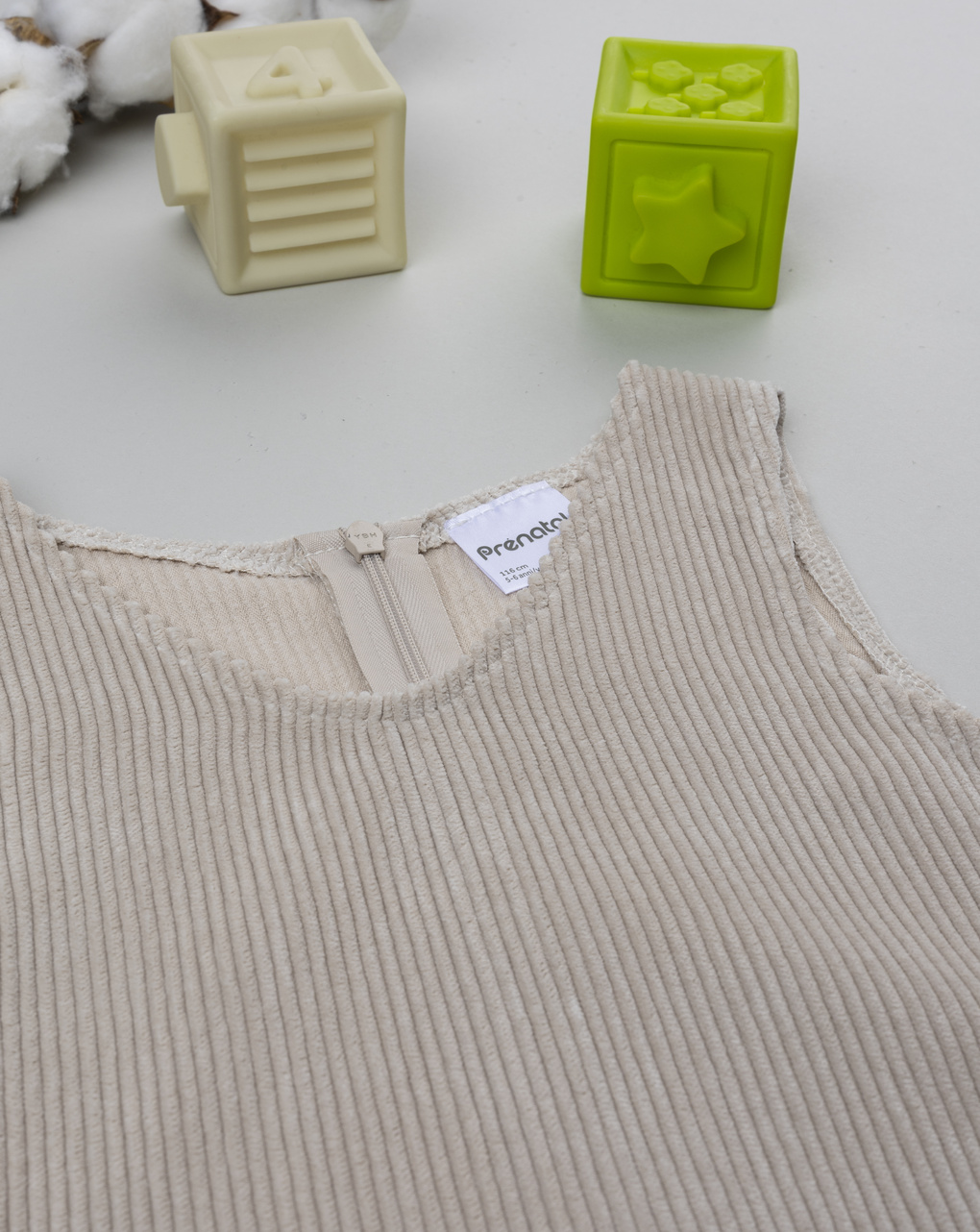 Salopette bimba beige con fiori