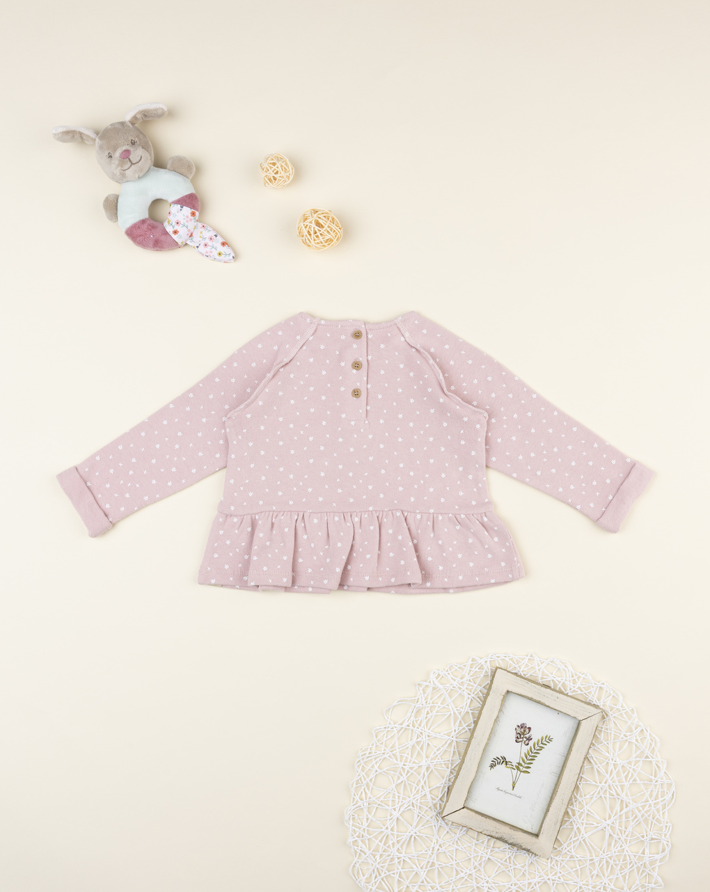 Maglia bimba rosa cuori allover