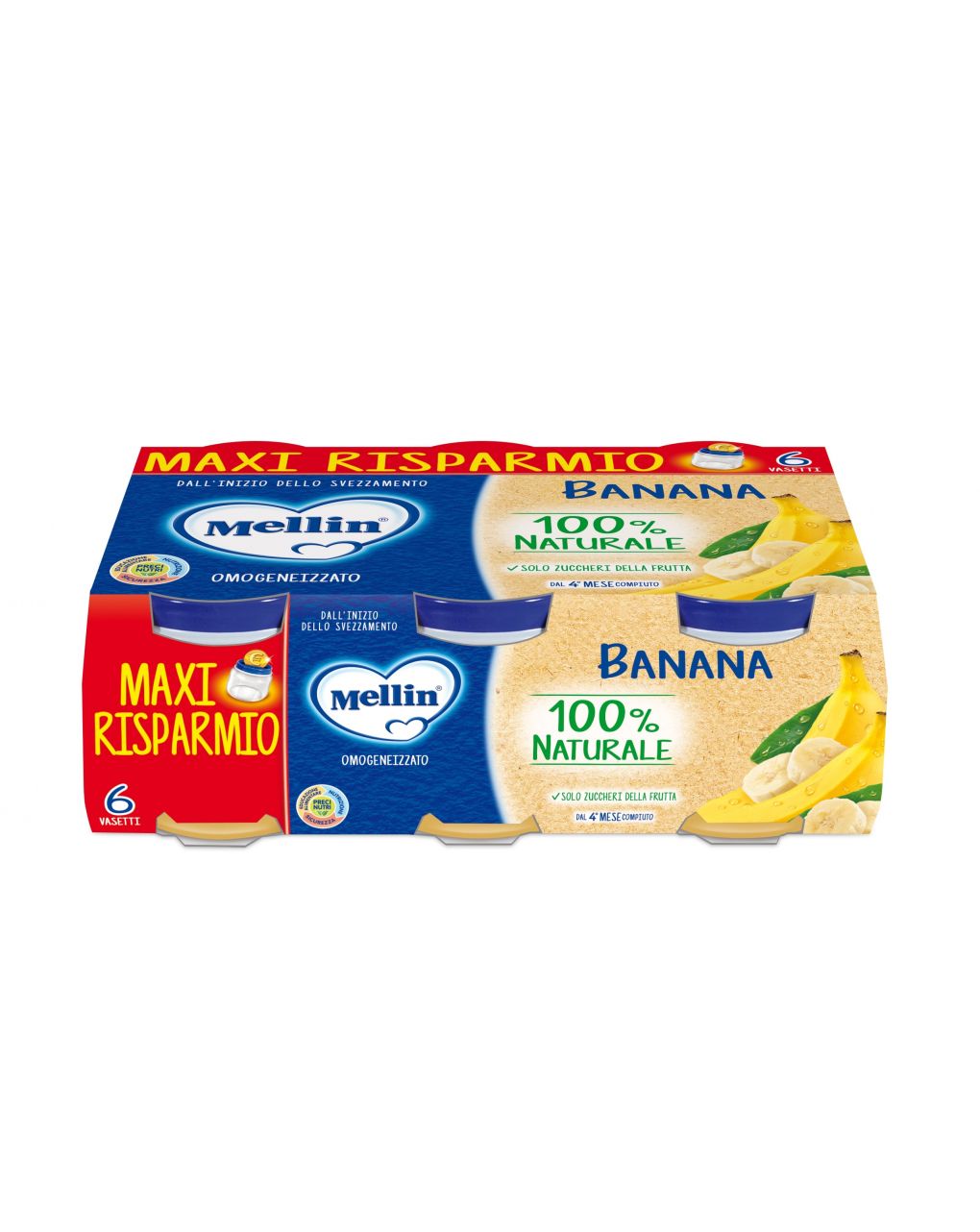 Omogeneizzato banana 6x100g - mellin