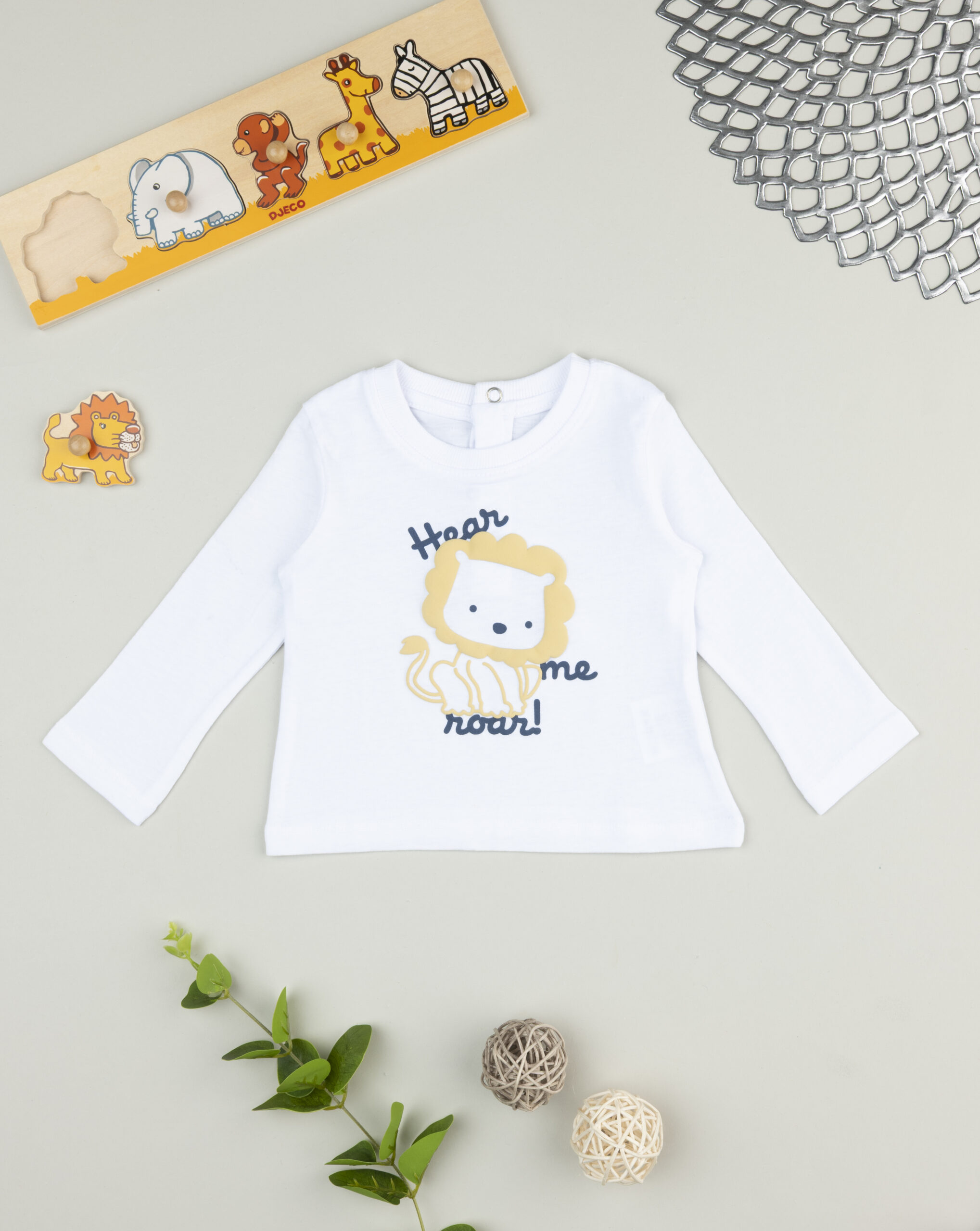 Maglia bimbo bianca "leone"