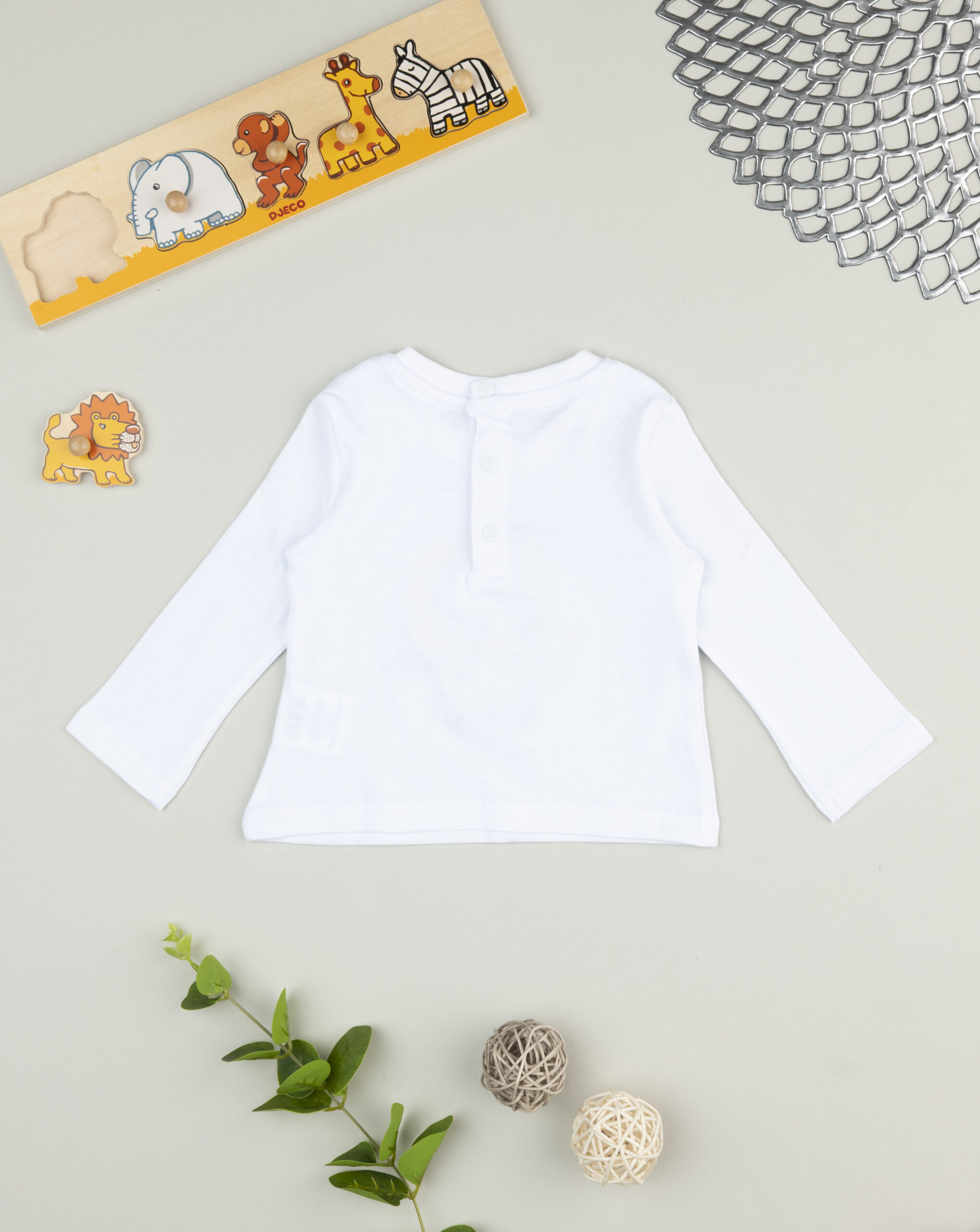 Maglia bimbo bianca "leone"