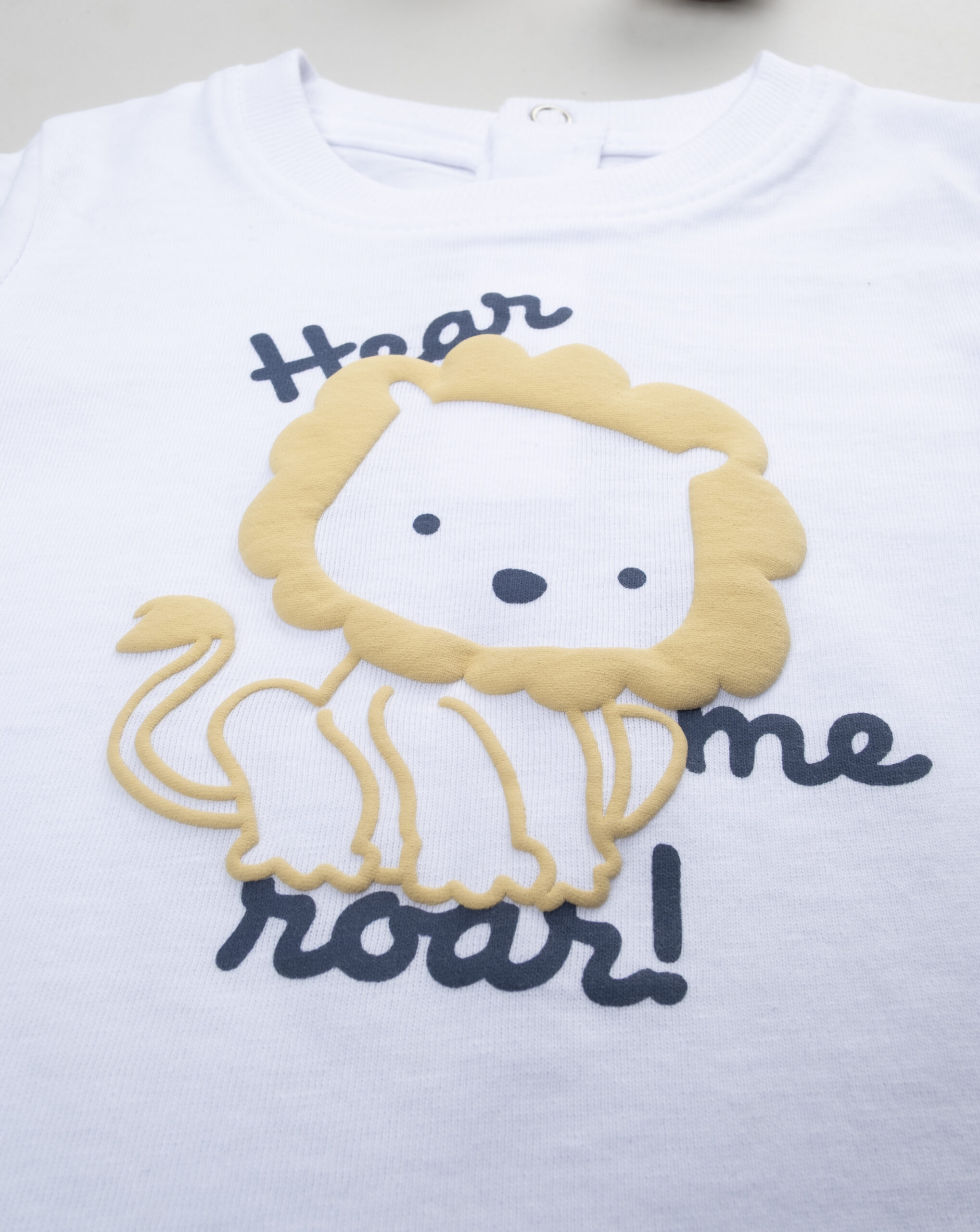 Maglia bimbo bianca "leone"