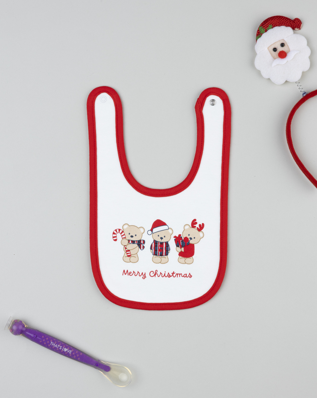 Bavaglino unisex natale orsi