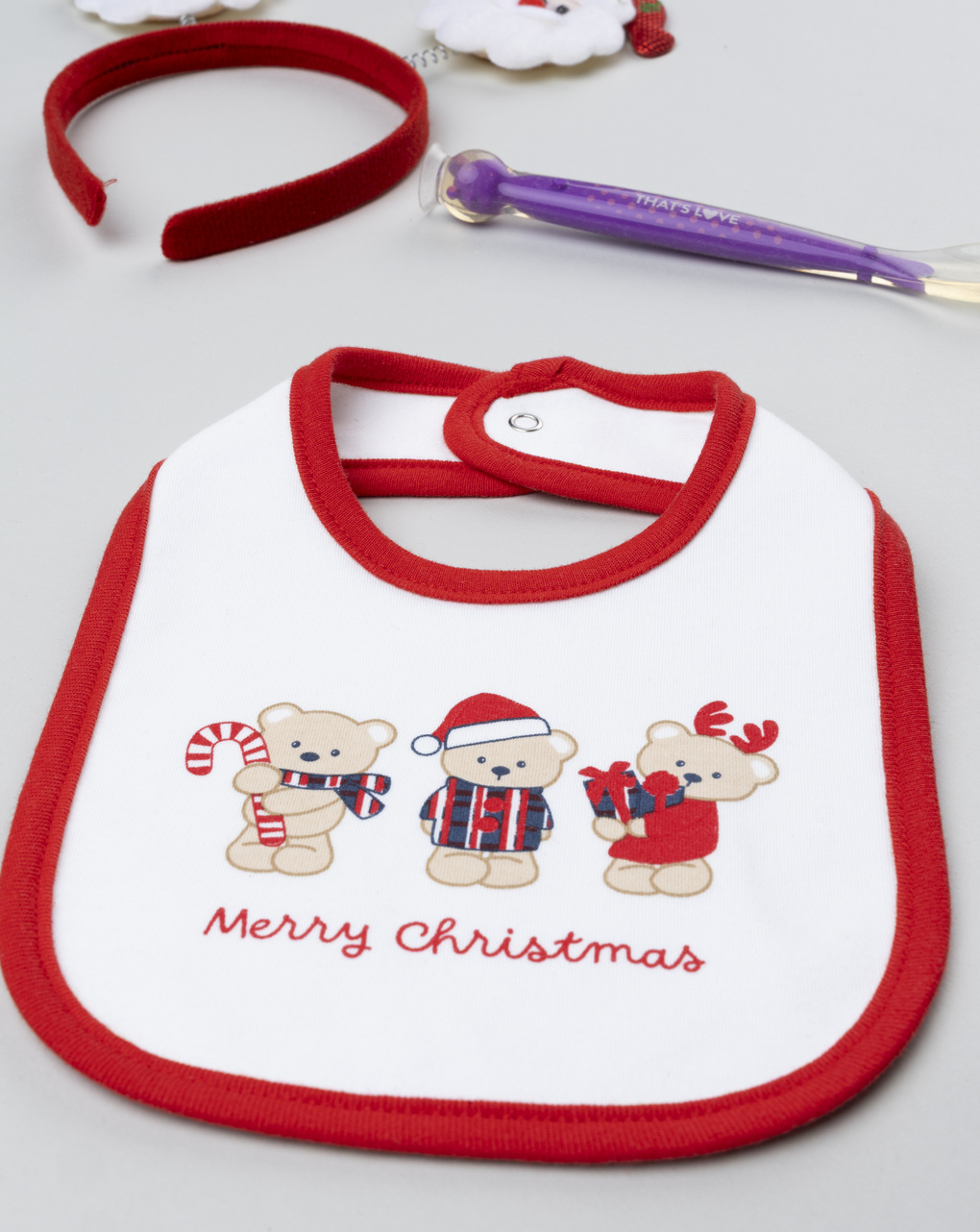 Bavaglino unisex natale orsi