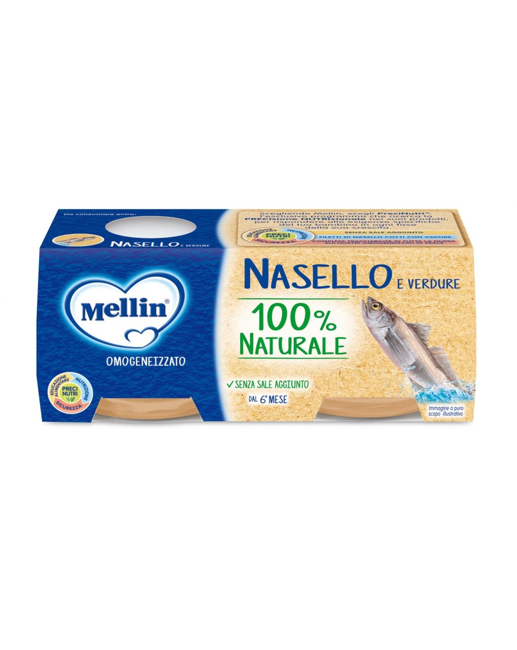 Omogeneizzato nasello 2x80g - mellin
