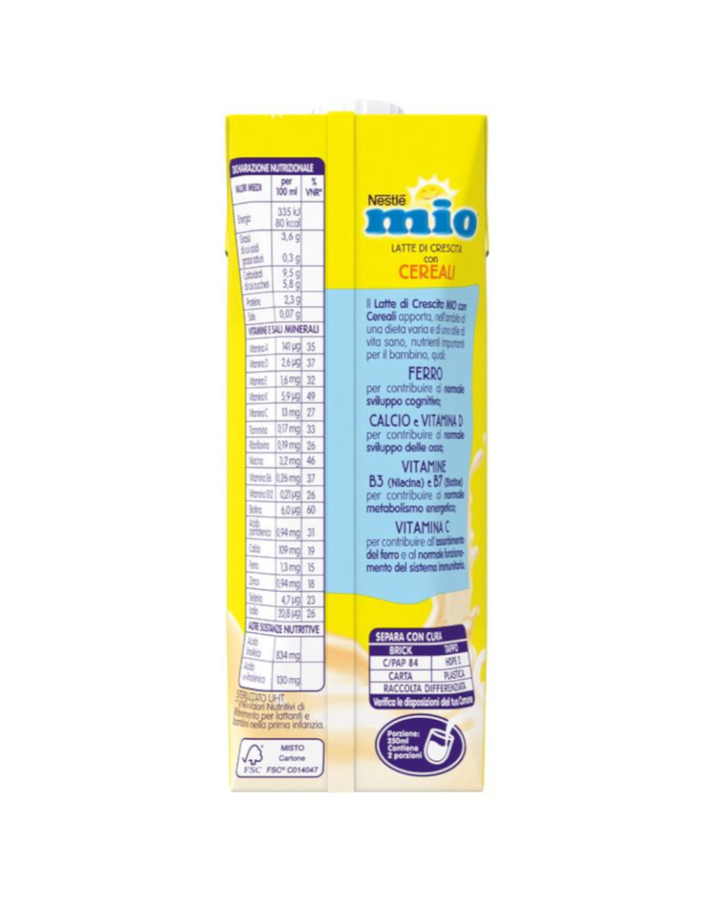 Latte di crescita mio cereali 500 ml - nestlé