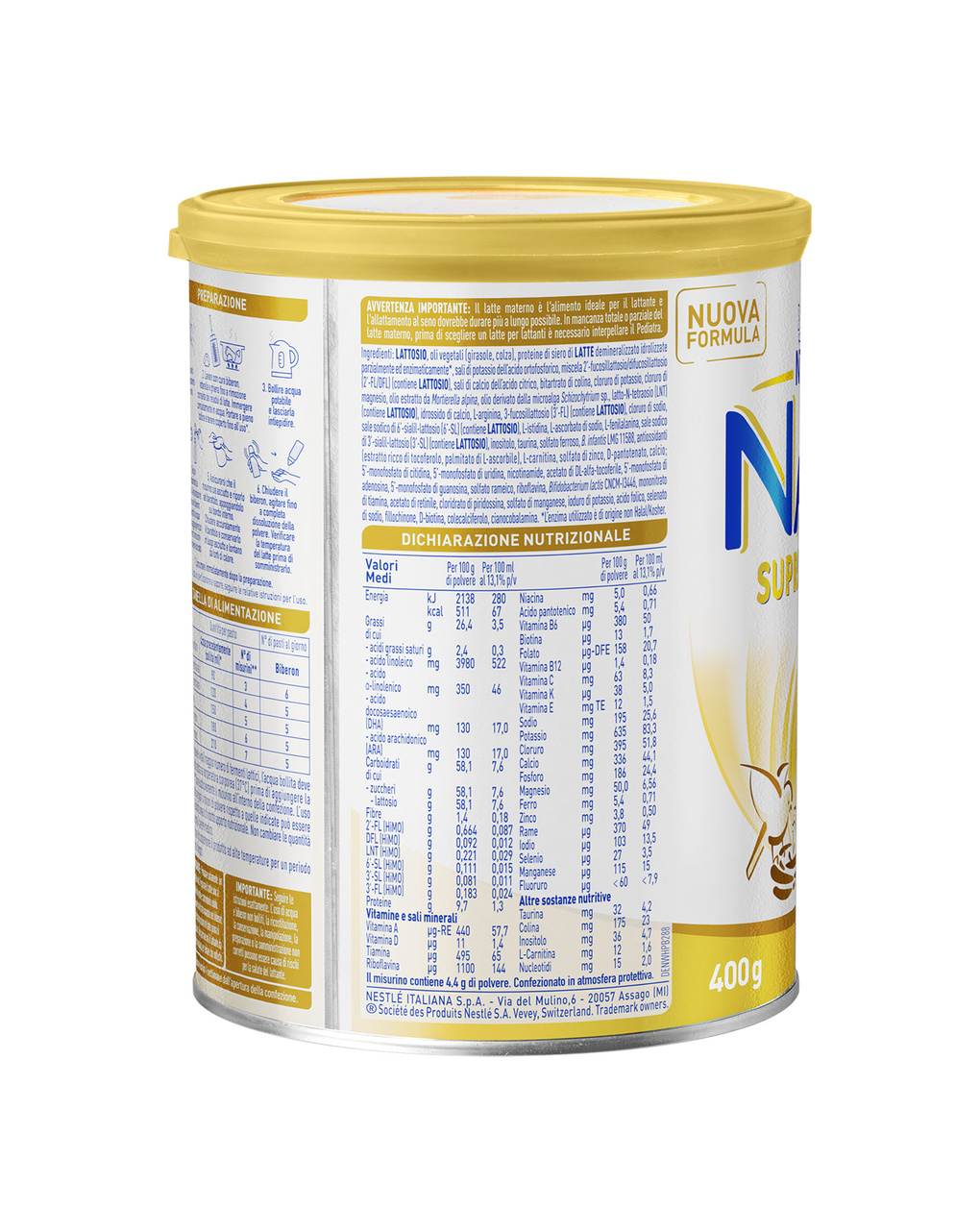 Latte in polvere nan supreme pro 1 | 400 gr – nestlé