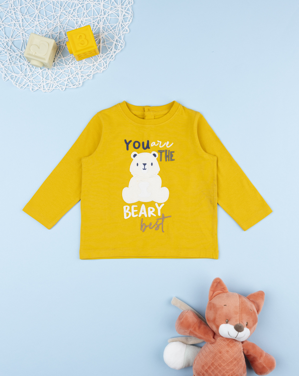 T-shirt bimbo gialla "beary"