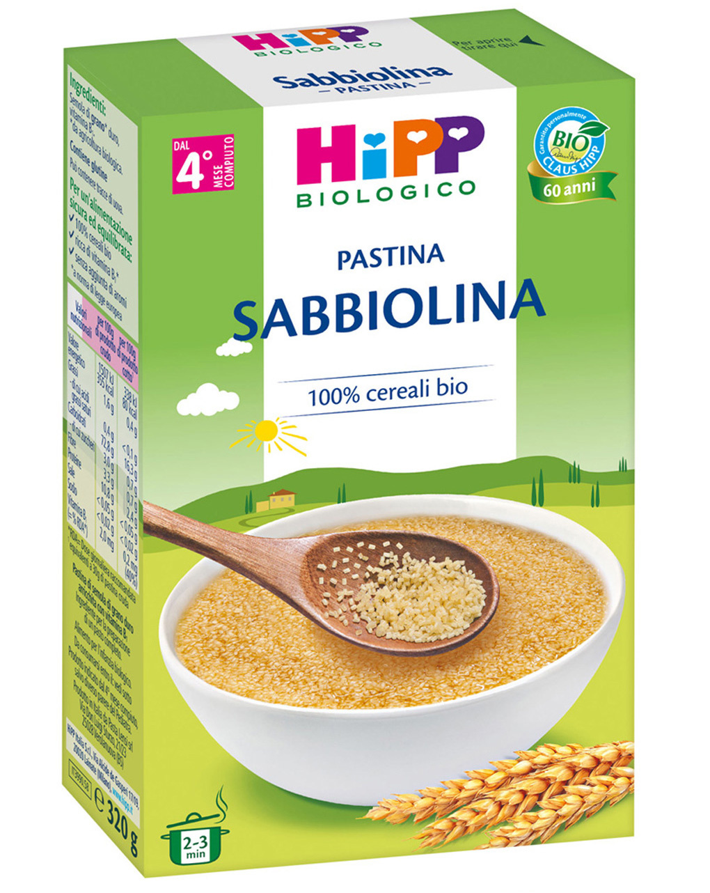 Pastina sabbiolina 320g - hipp