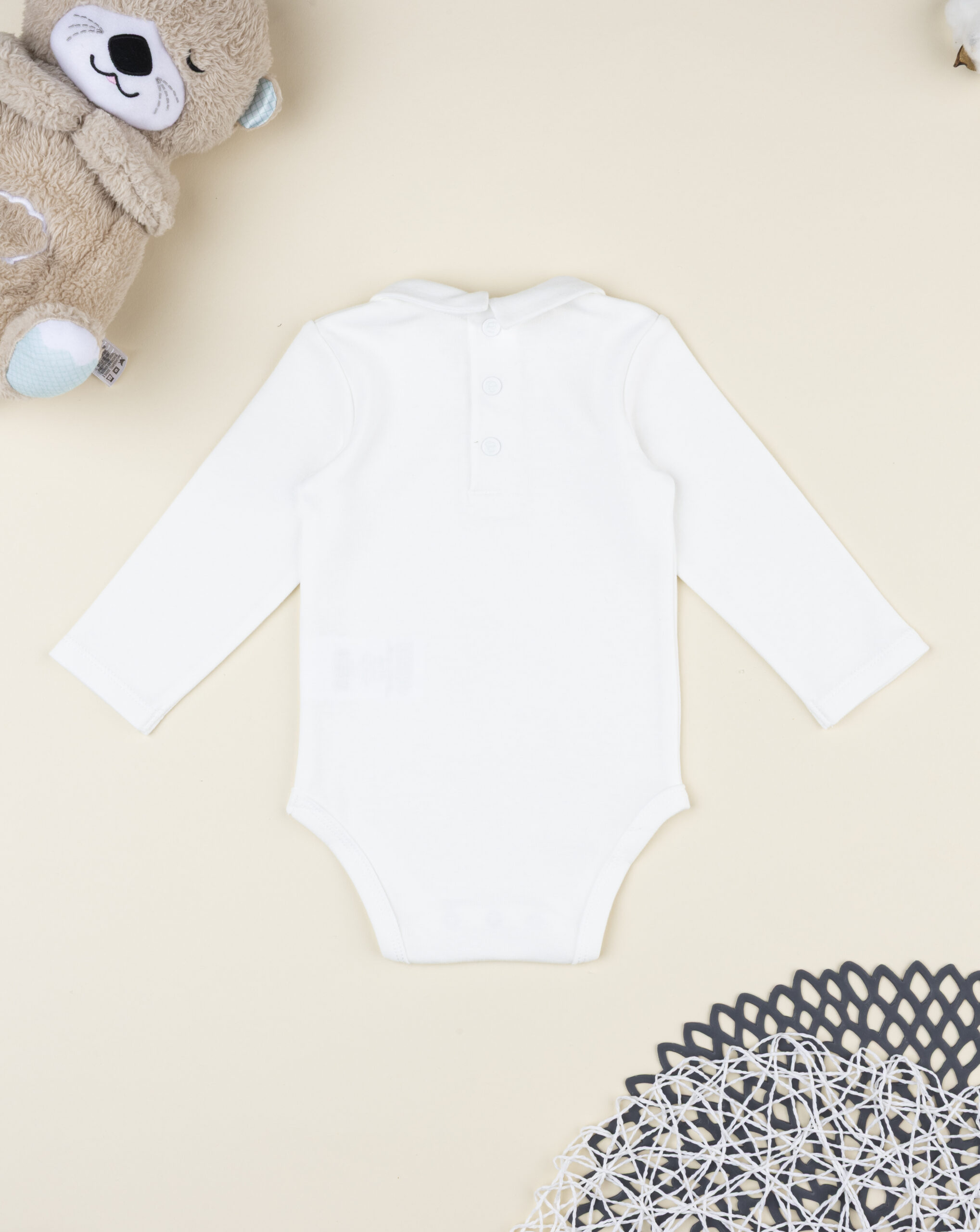 Body bimbo bianco ricami colletto