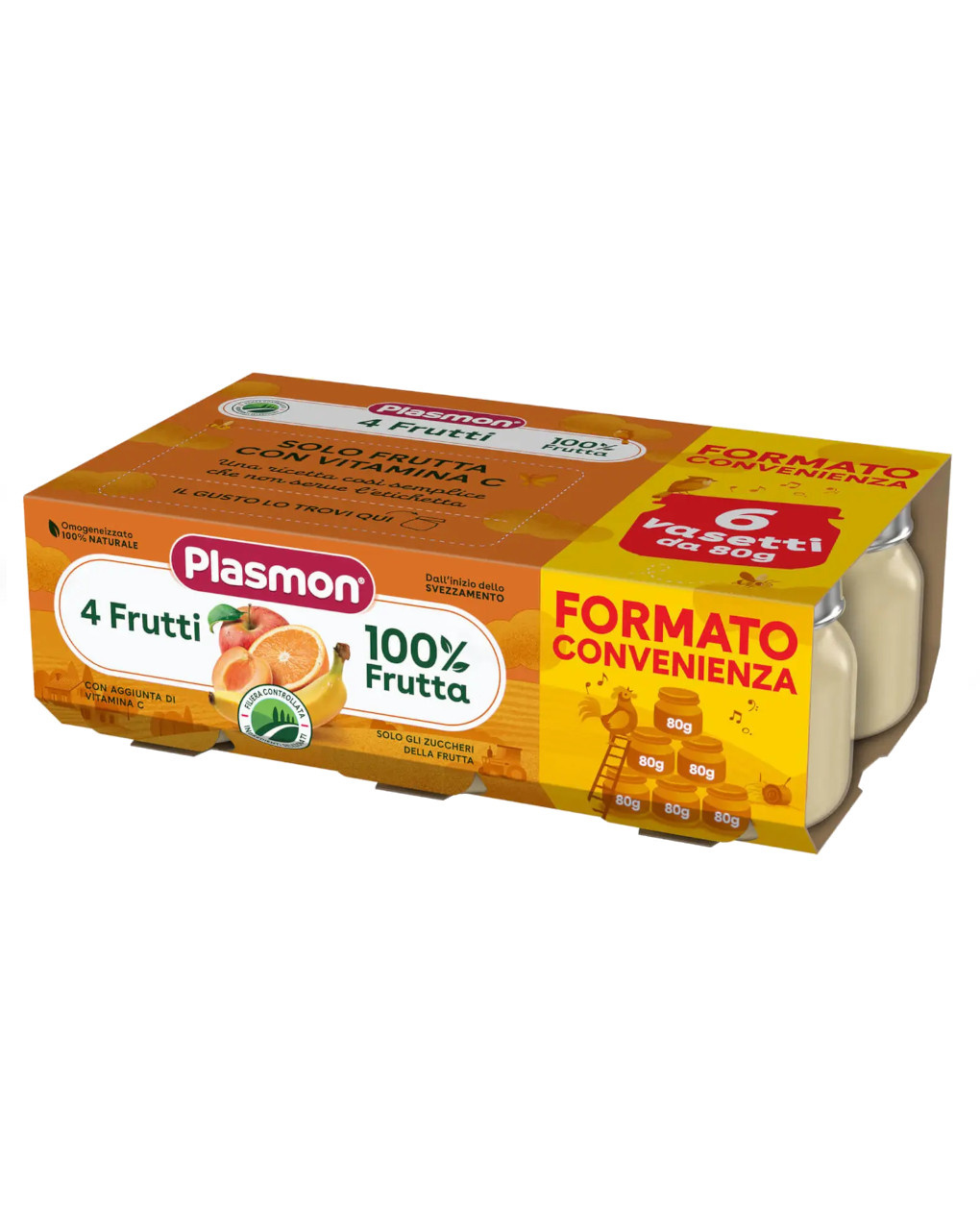 Omogeneizzato frutta mista 6x80 gr - plasmon