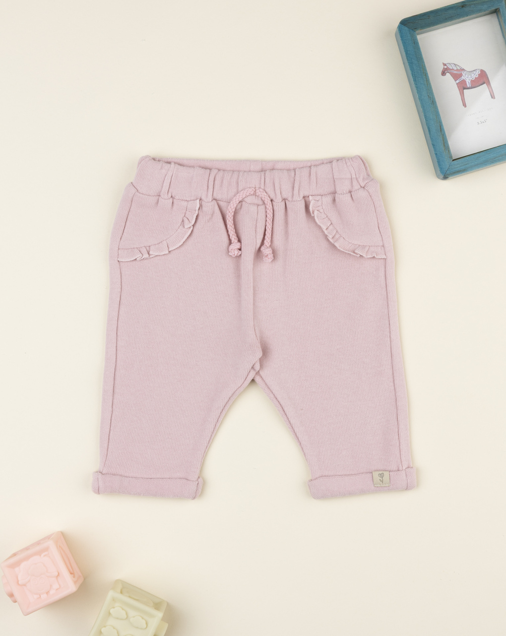 Pantalone bimba rosa maglina tagliata