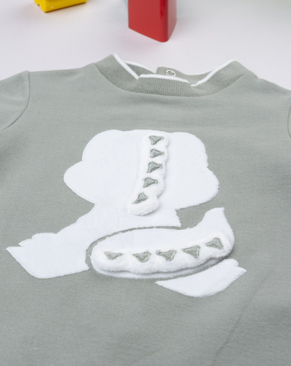 Tutina neonato verde dinosauro