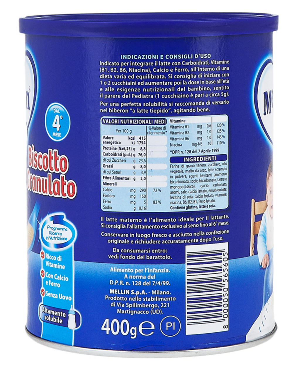 Biscotto granulato 400 g - mellin
