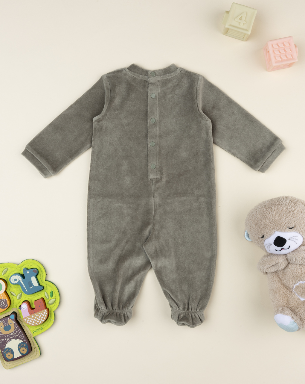 Tutina bimbo verde orsetti