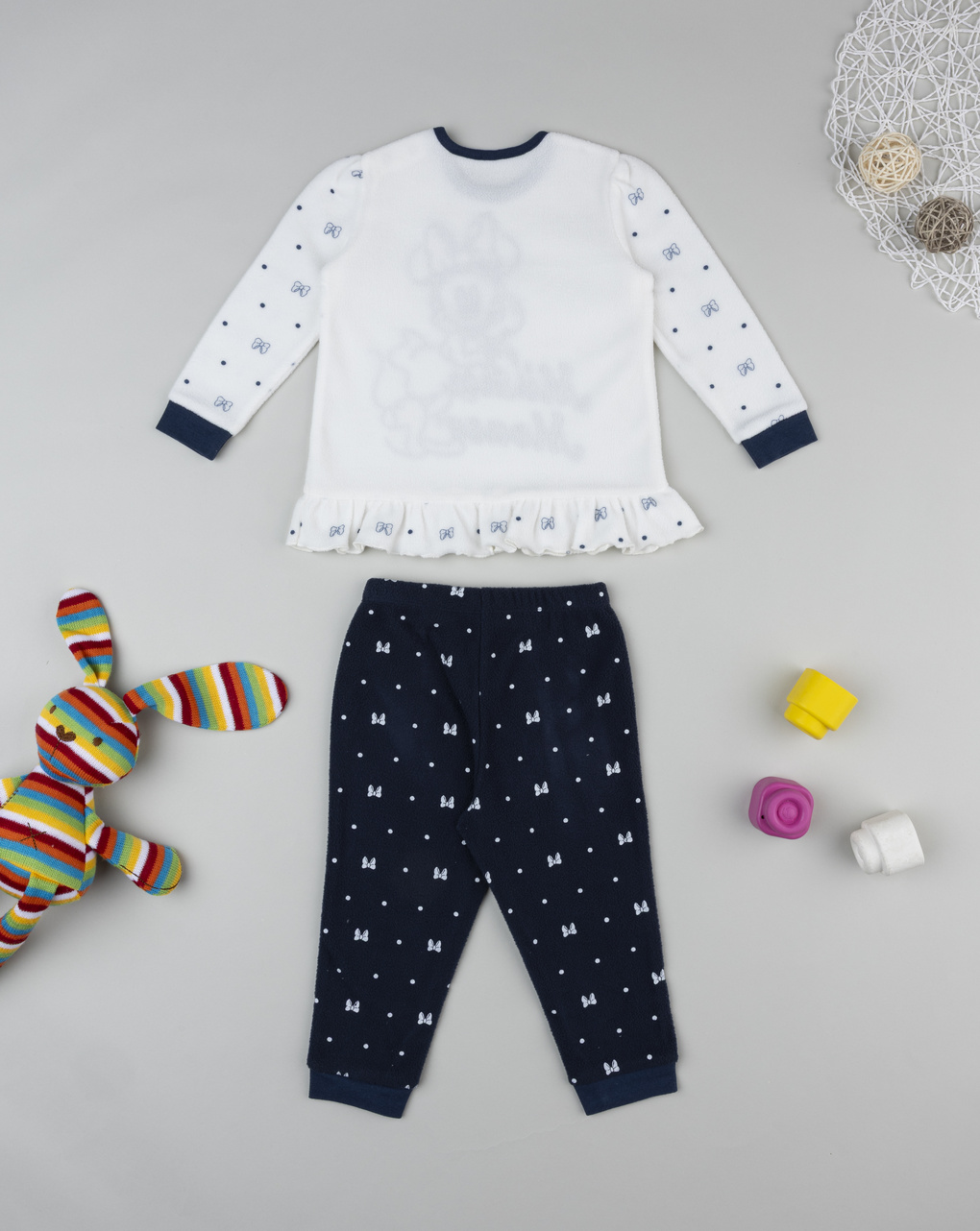 Pigiama bimba bianco/nero minnie