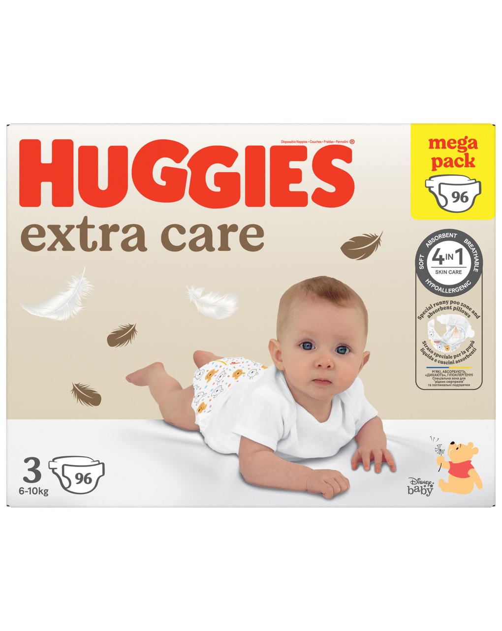 Pannolini extra care mega pack. tg.3 (6-10 kg) - 96 pannolini - huggies