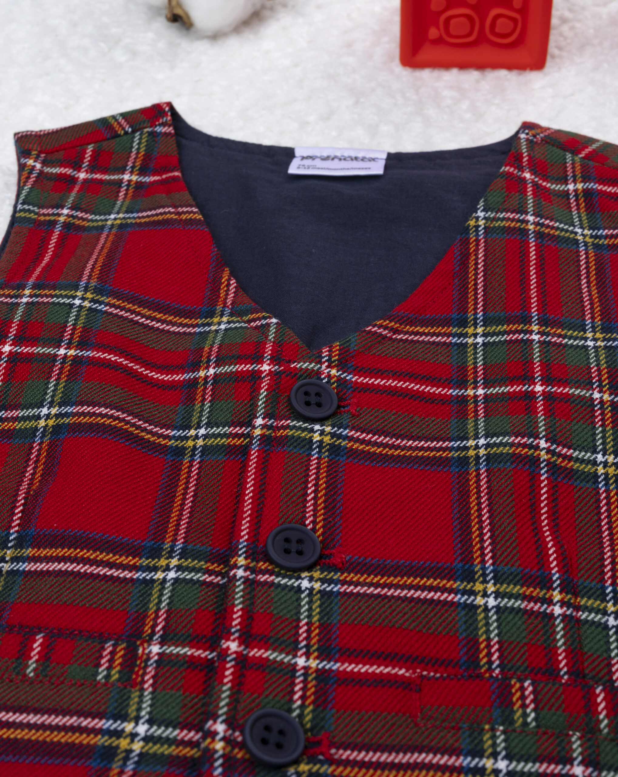 Gilet tartan bimbo