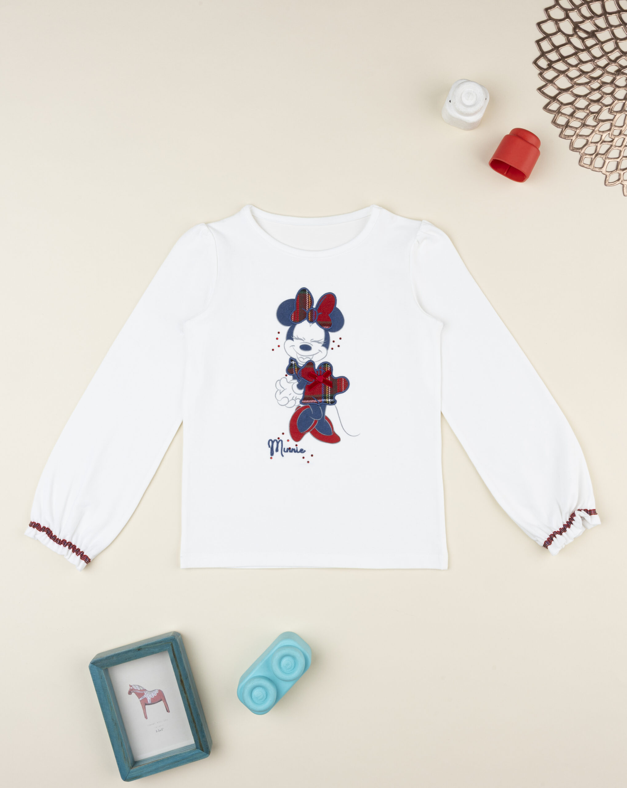 T-shirt bambina bianca minnie