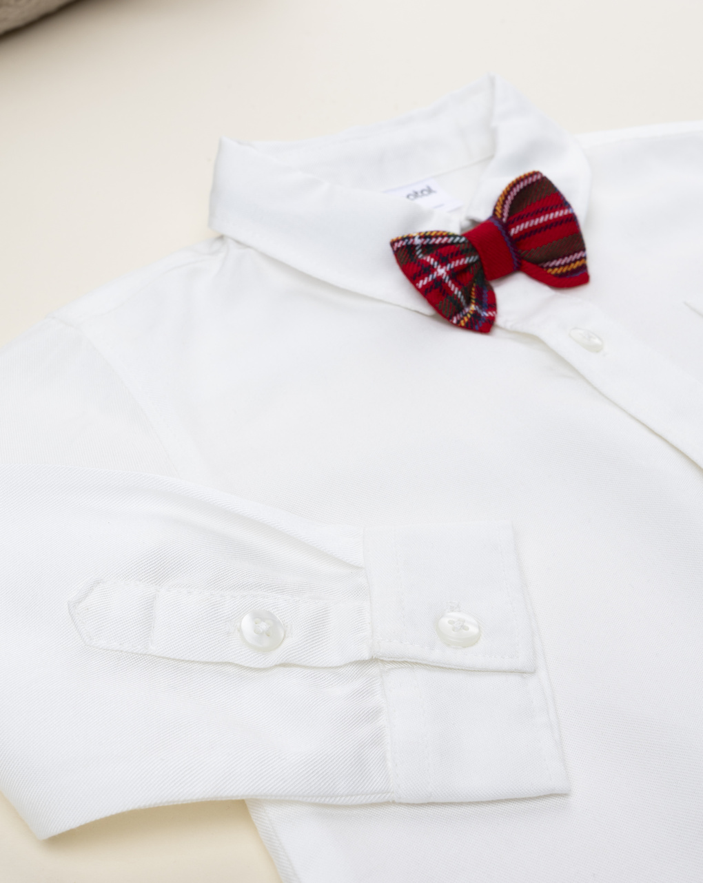 Camicia bimbo bianca con papillon
