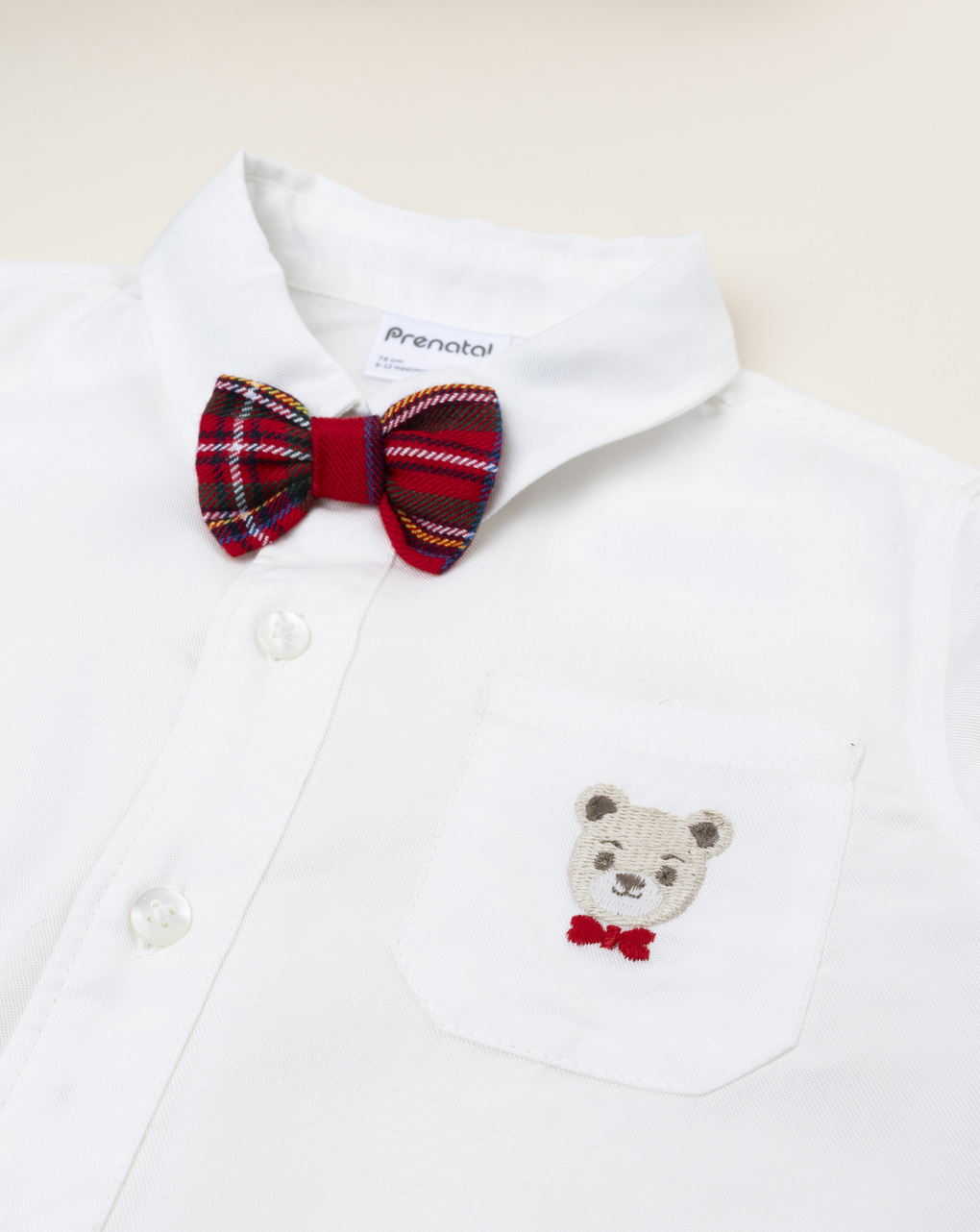 Camicia bimbo bianca con papillon