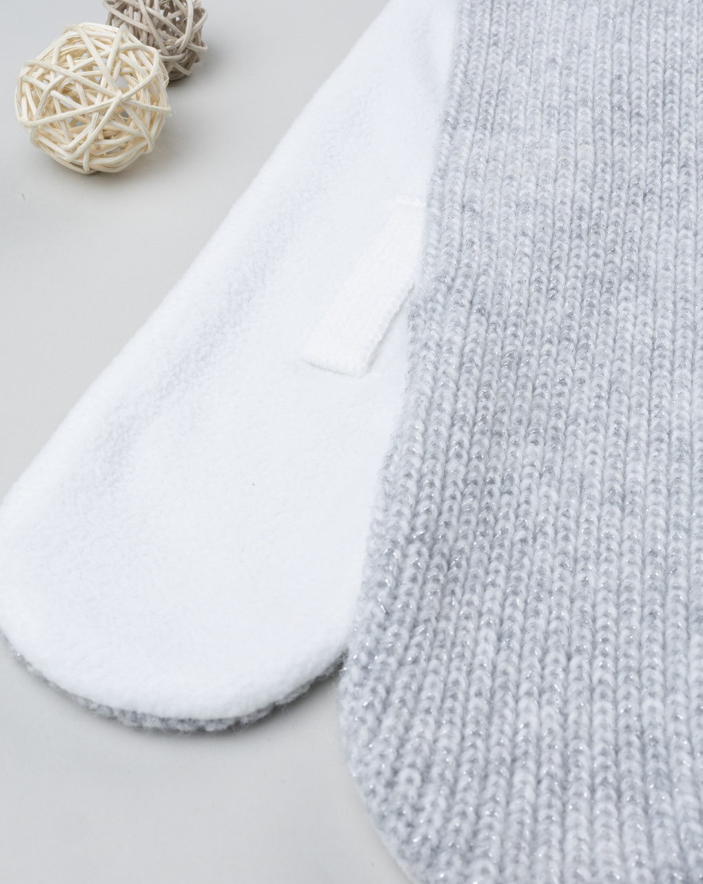 Sciarpa bimbo grigia/bianca