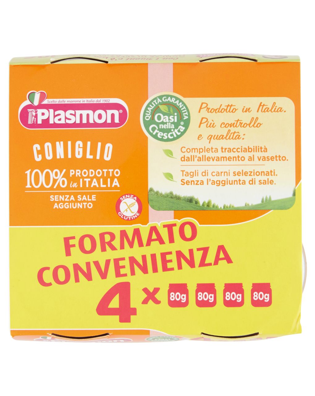 Omogeneizzato coniglio 4x80g - plasmon