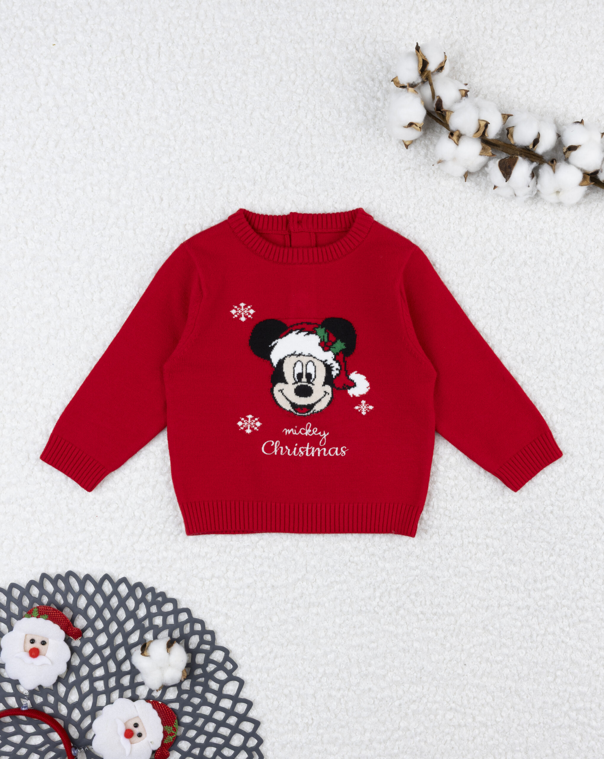 Maglia bimbo rossa mickey natale