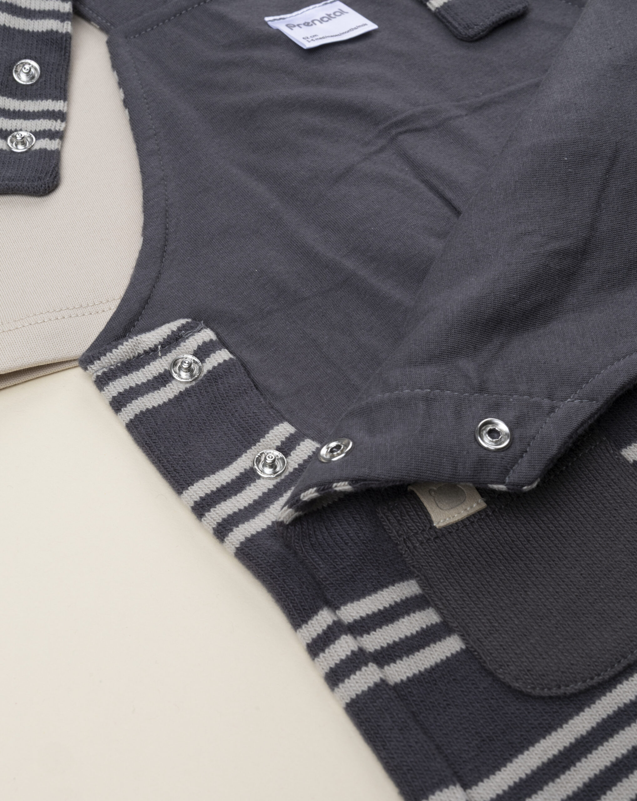 Completo bimbo salopette grigio/marrone