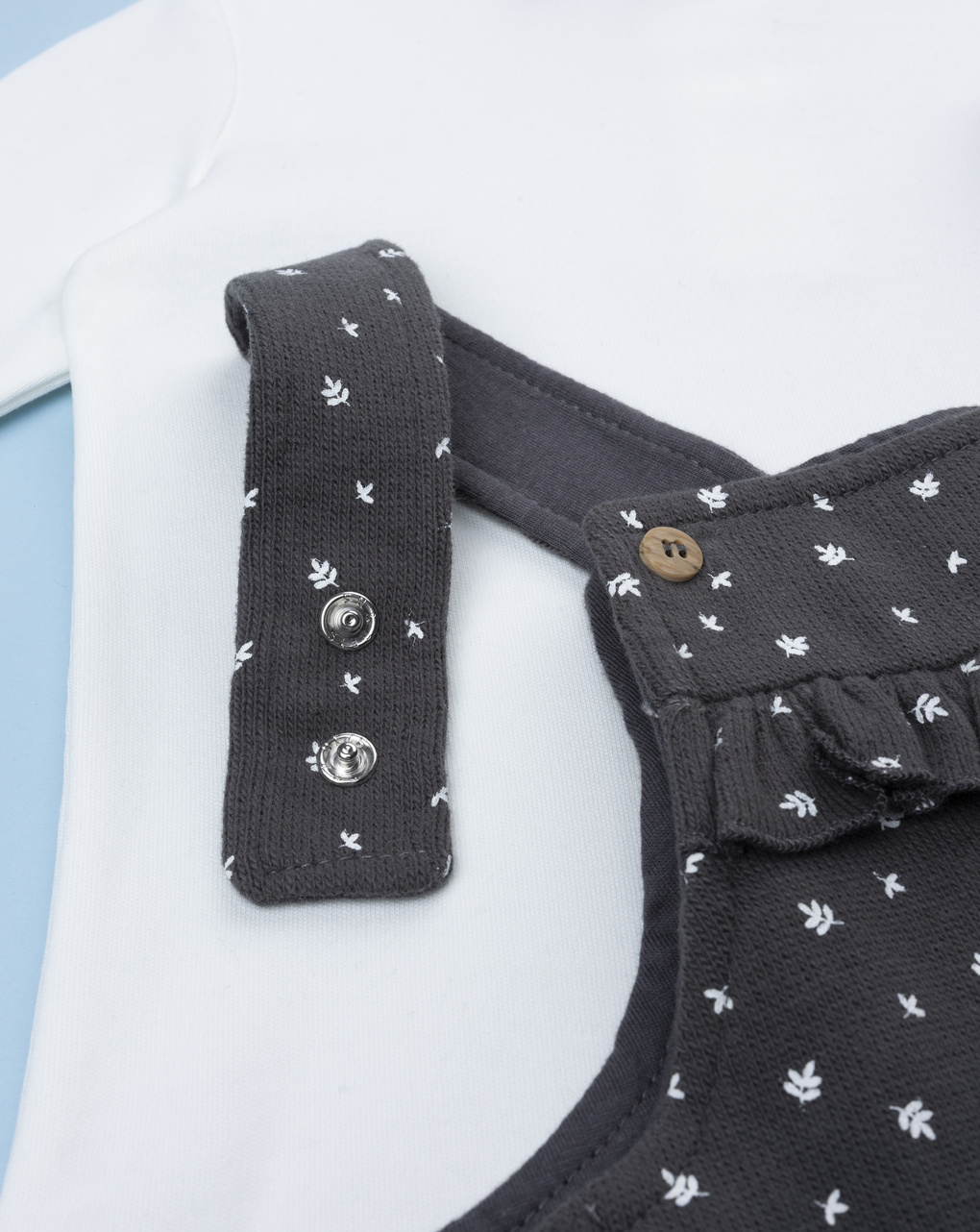 Completo salopette girgia più maglia bimba allover