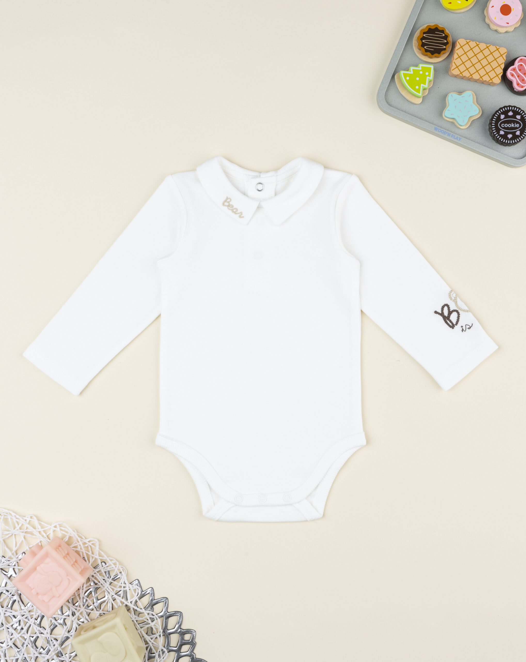 Body bimbo bianco ricamo