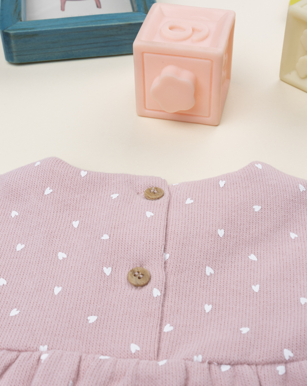 Maglia bimba rosa cuori allover